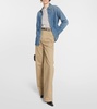 Quentin high-rise cotton flared pants