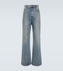 Faded wide-leg jeans