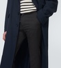 Low-rise wool slim pants