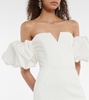 Bridal Genevieve off-shoulder crêpe gown