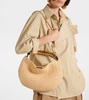 Sardine raffia-effect tote bag