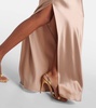 Opera one-shoulder silk satin gown