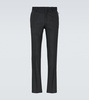 Low-rise wool slim pants