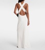 Cutout jersey gown