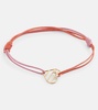 Bright Striped Heart 9kt gold-trimmed bracelet with diamond