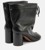 Tabi drawstring leather ankle boots