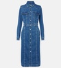 Denim midi dress