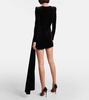 Draped velvet minidress