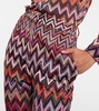 Zig Zag lamé flared pants