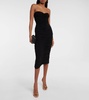 Slinky strapless jersey midi dress