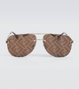 Fendi Sky logo aviator sunglasses