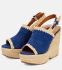 Damya suede wedge sandals