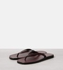 City leather thong sandals