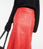 Lola leather midi skirt