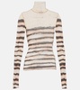 x KNWLS striped turtleneck top