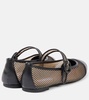 Solstice mesh and leather Mary Jane flats