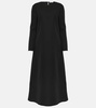 Lucinda silk and wool maxi dress