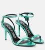 Padlock leather sandals