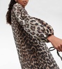 Jacquard leopard-print minidress