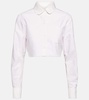 Cropped cotton shirt