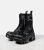 Bulldozer lace-up leather ankle boots