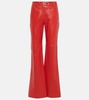 Sleek Statement leather flared pants