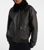 Adonis shearling-trimmed leather jacket