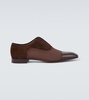 Greggo leather-trimmed suede Oxford shoes