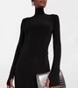 Turtleneck jersey gown