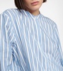 Striped cotton and silk shirt