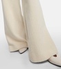 Wool and cotton corduroy wide-leg pants 