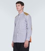 Panelled cotton-blend shirt