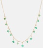 18kt gold necklace with diamonds and emeralds