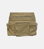 Cotton-blend belt bag miniskirt