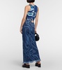 Marmo denim maxi skirt