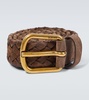 Braided suede belt