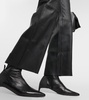 Benny high-rise leather straight pants