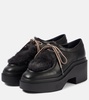 Norton leather platform flats