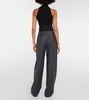 High-rise virgin wool straight pants