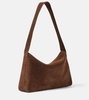 Suede shoulder bag