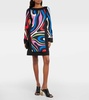 Marmo-print shift minidress