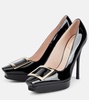 Belle Vivier patent leather platform pumps