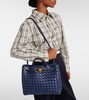 Andiamo Medium leather and denim tote bag