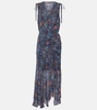 Dovima floral silk midi dress