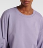 Ruched cotton jersey sweatshirt