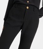 Virgin wool crêpe bootcut pants