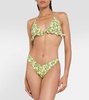 Ruffle-trimmed printed bikini