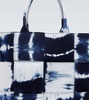 Large Arco Intrecciato Tie-Dyed Denim Tote Bag