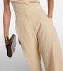 Gabrielle high-rise linen wide-leg pants