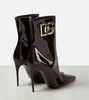 DG patent leather ankle boots